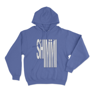 Shimmi Line Art Logo Unisex Hoodie Blue
