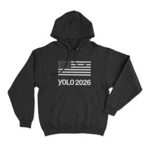 Yolo 2026 Flag Unisex Hoodie Black