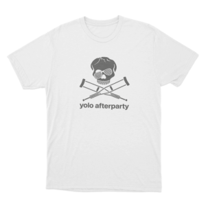 Yolo Afterparty Skull Unisex T Shirt White